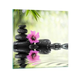 Schilderen op glas - Tijd voor de ziel - 70x70 cm