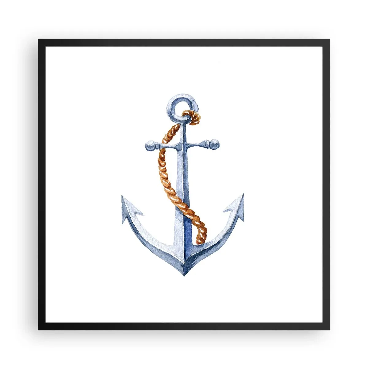 Poster in een zwarte lijst - Ahoi avontuur! - 60x60 cm
