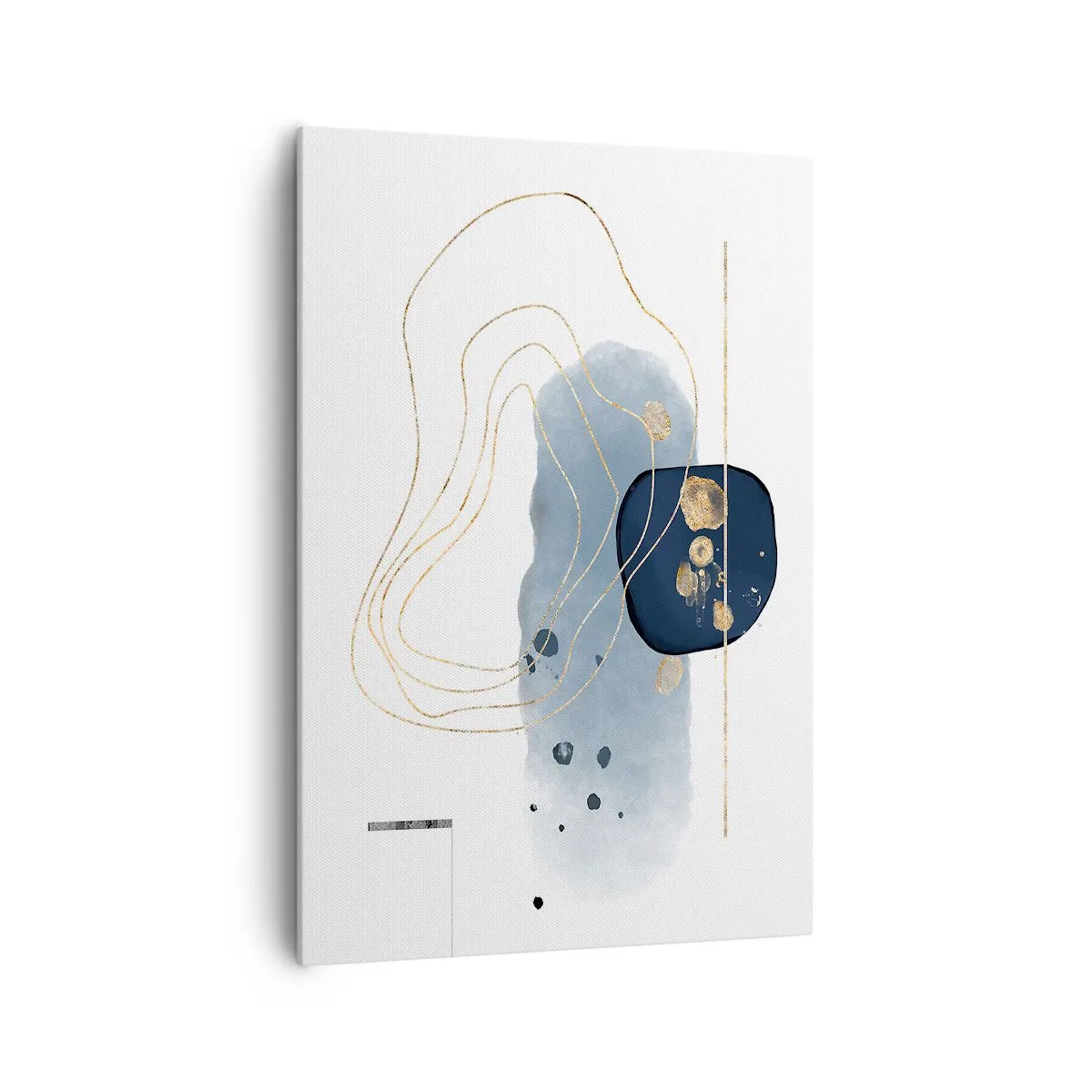 Schilderen op canvas - Blauw en goud fantasie - 70x100 cm