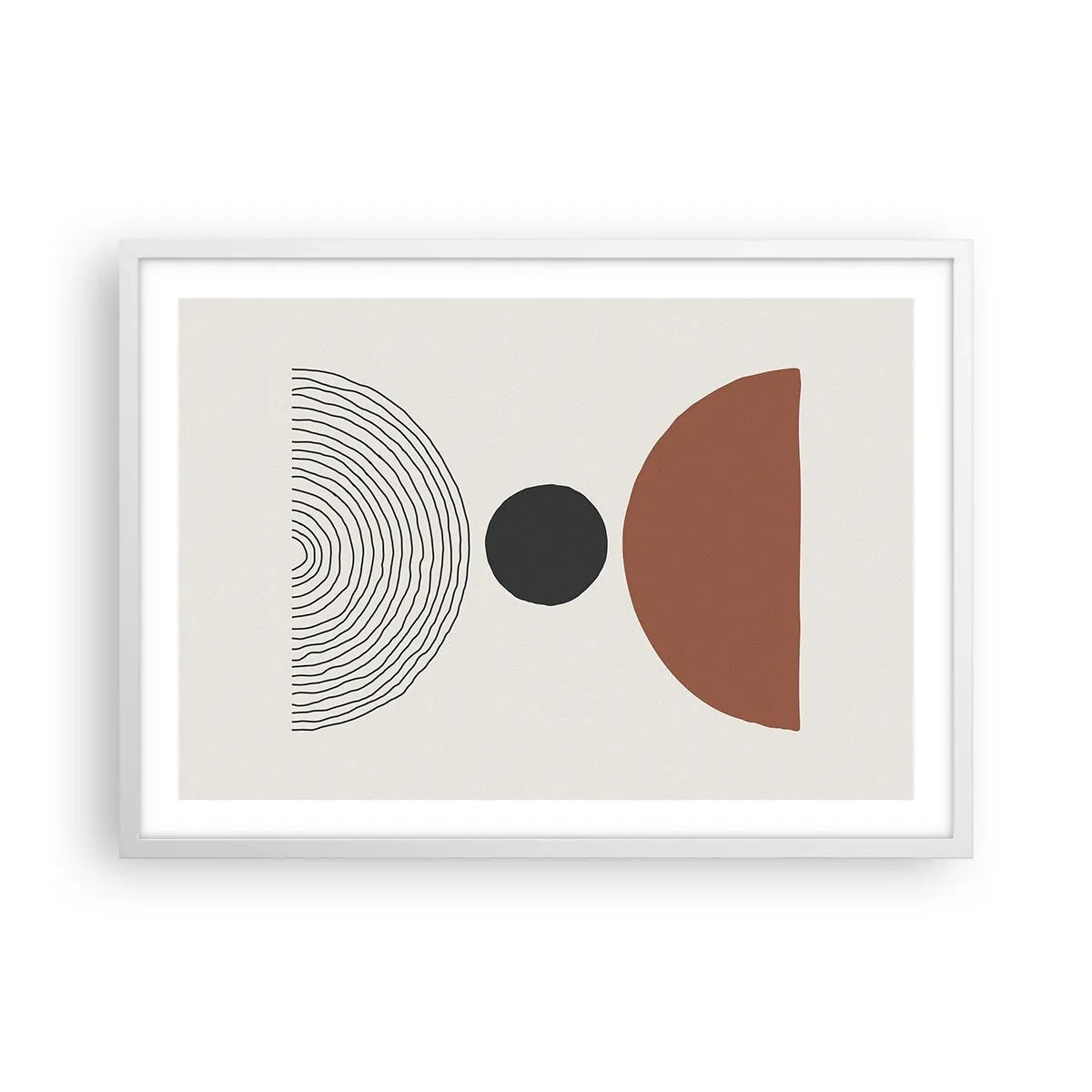 Poster in een witte lijst - Het middelpunt van de aandacht - 70x50 cm