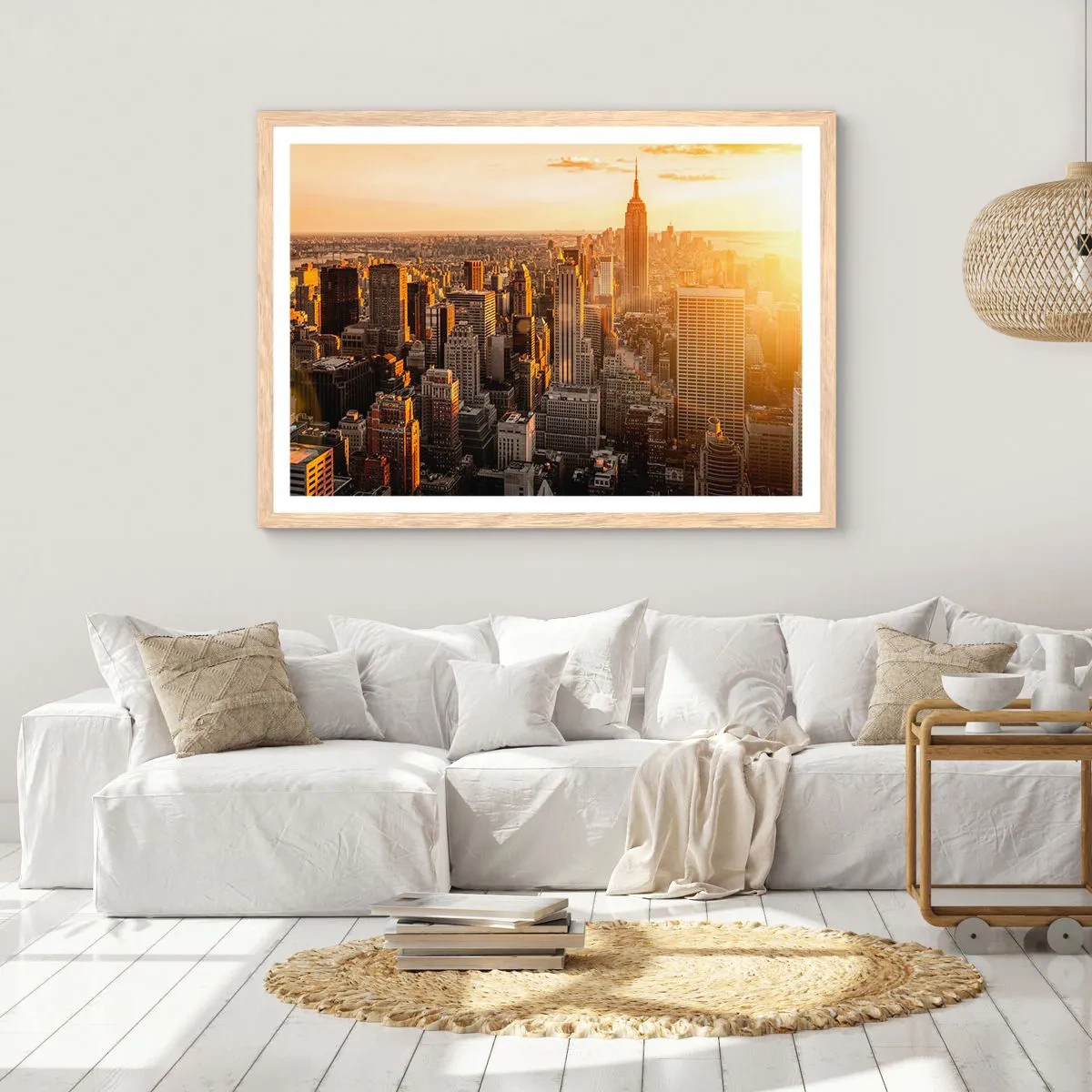 Een poster in een licht eiken lijst - Groeien in de zon - 91x61 cm