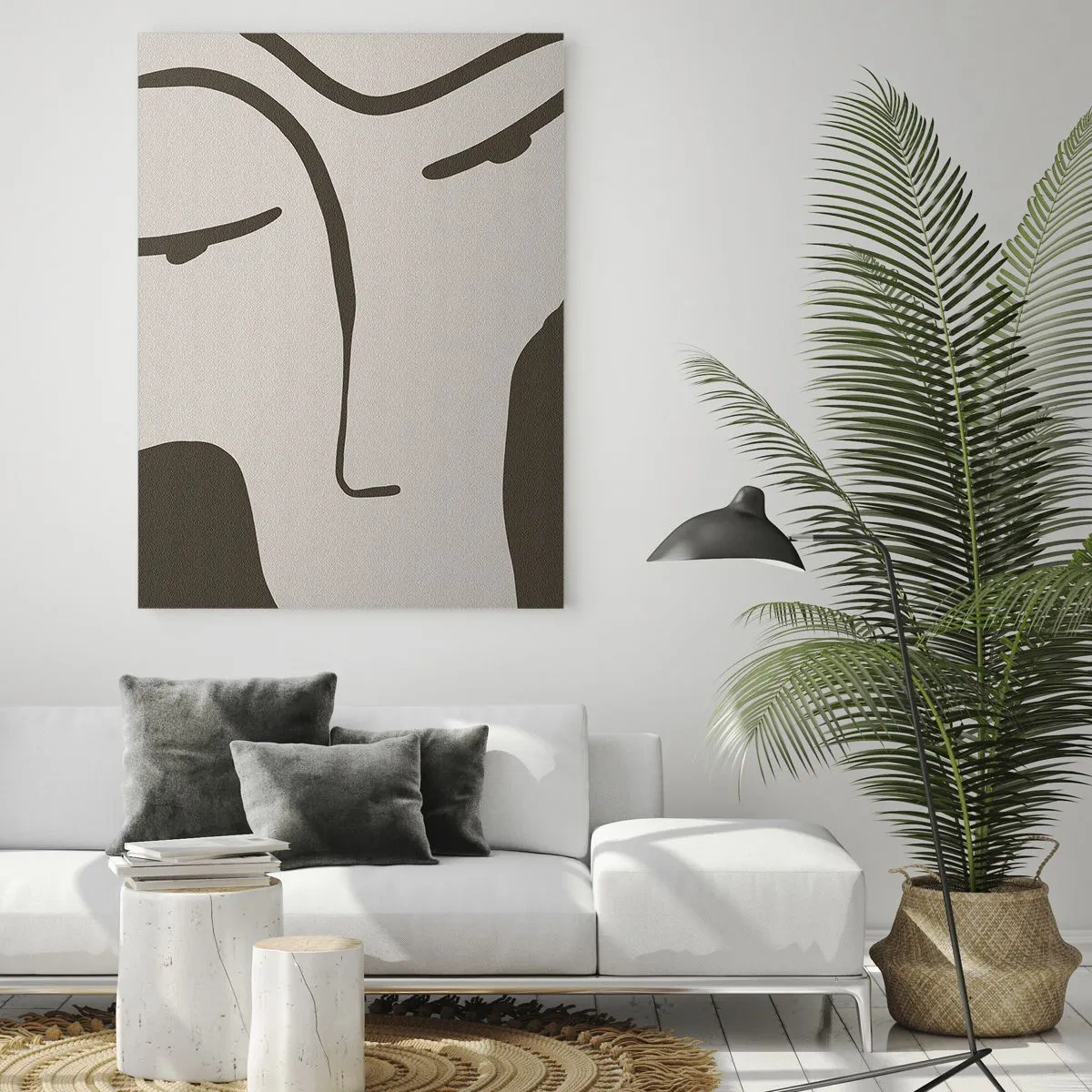 Schilderen op glas - Als een schilderij van Modigliani - 80x120 cm