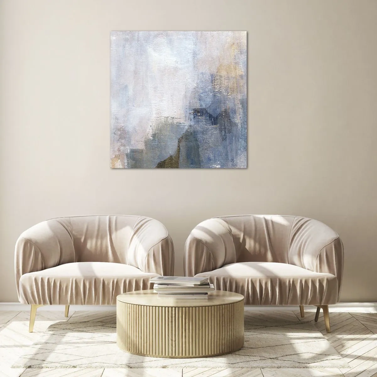 Schilderen op glas - Kleurtonen en akkoorden - 70x70 cm