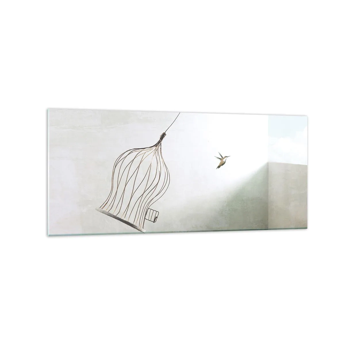 Schilderen op glas - In je element - 120x50 cm