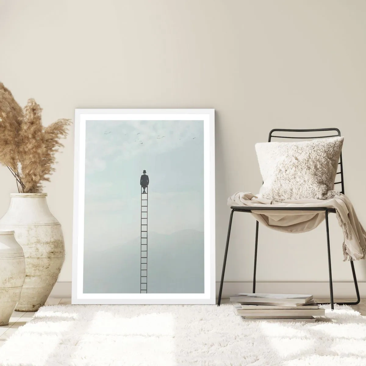 Poster in een witte lijst - Stap verder op! - 30x40 cm