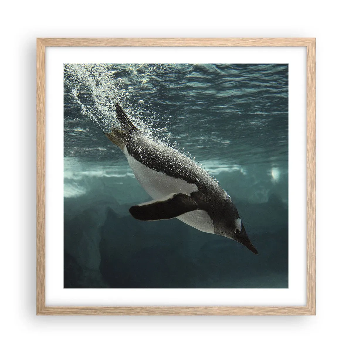 Een poster in een licht eiken lijst - Welkom in mijn wereld - 50x50 cm