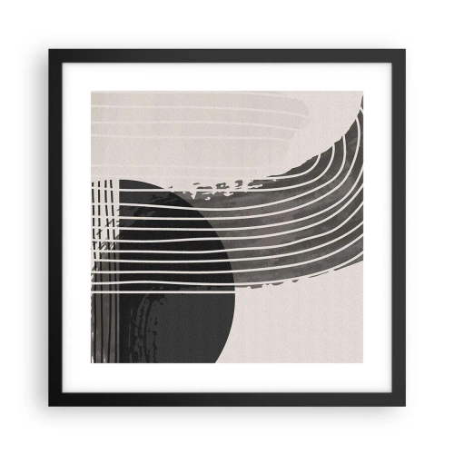 Poster in een zwarte lijst - Daar en terug - 40x40 cm