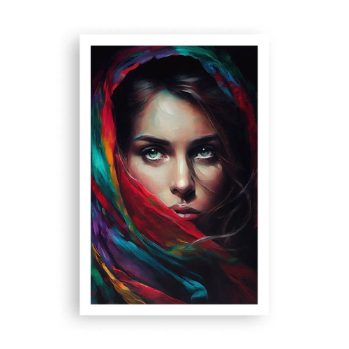 Poster - Mysterie met groene ogen - 61x91 cm