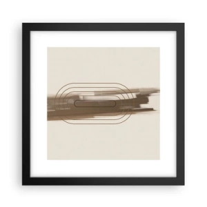 Poster in een zwarte lijst - Een briesje grijs - 30x30 cm