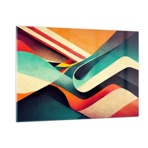 Schilderen op glas - Intensieve compositie - 120x80 cm