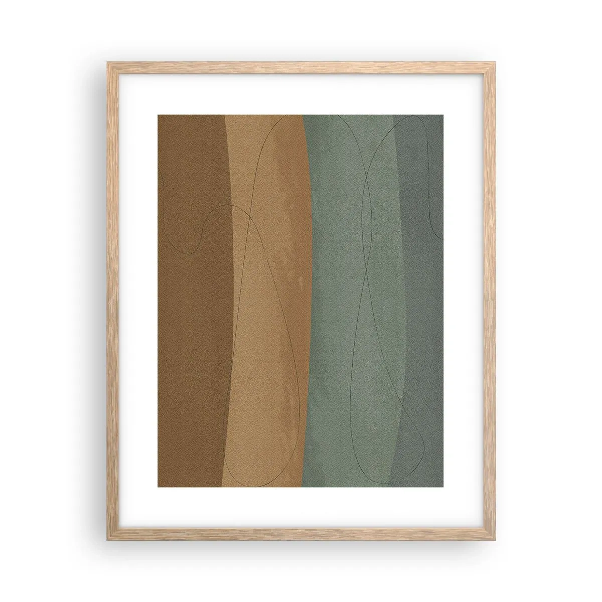 Een poster in een licht eiken lijst - Horizontale compositie - 40x50 cm