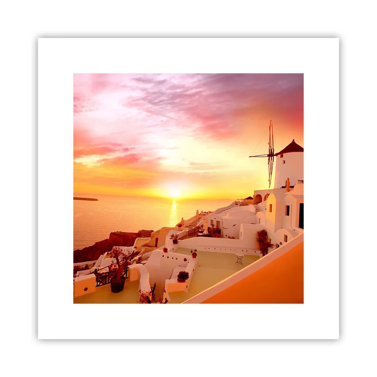 Poster - Spreiden in wit en goud  - 30x30 cm