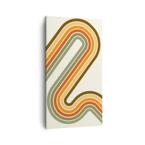 Schilderen op canvas - Zigzag naar het doel - 45x80 cm