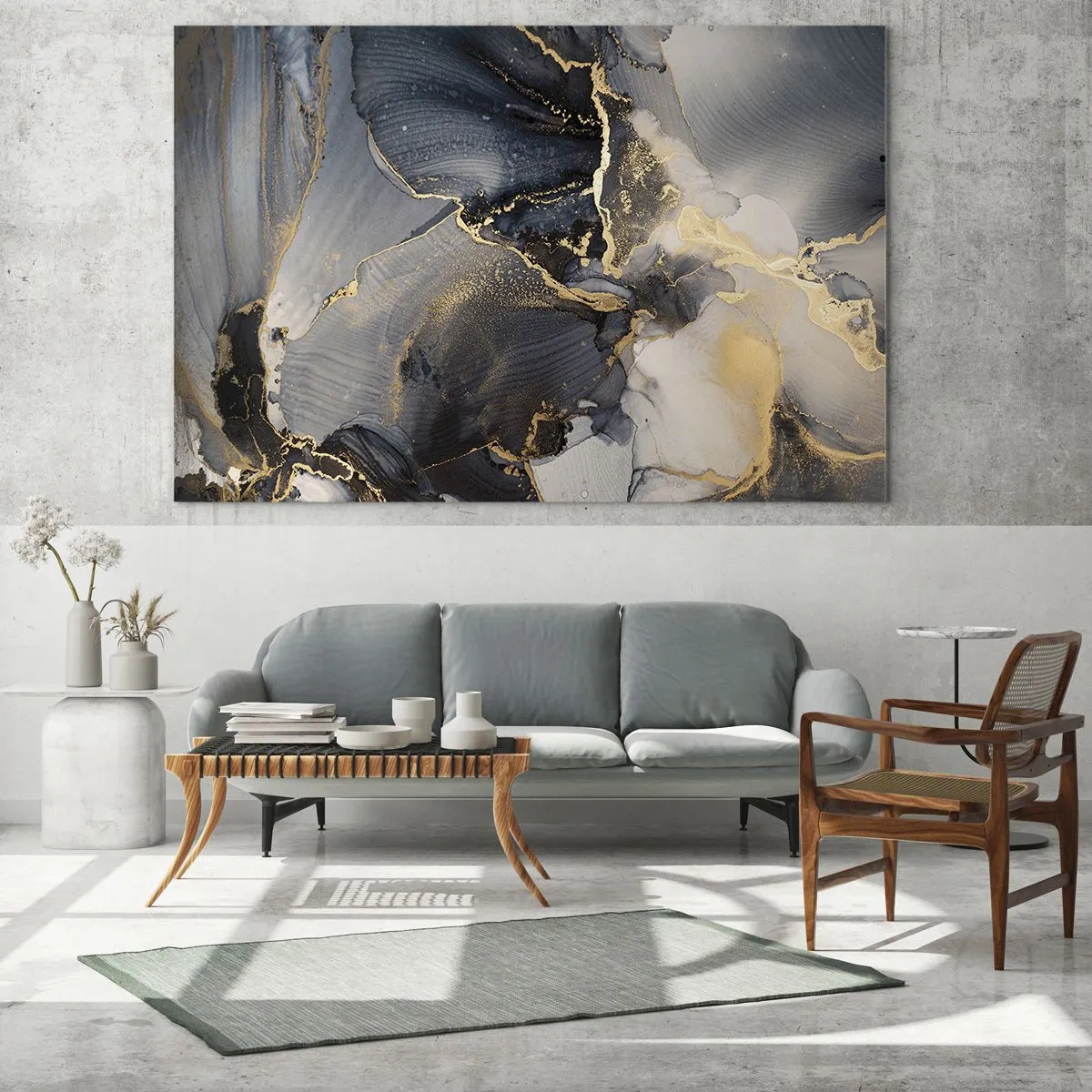 Schilderen op glas - Stenen leven - 120x50 cm