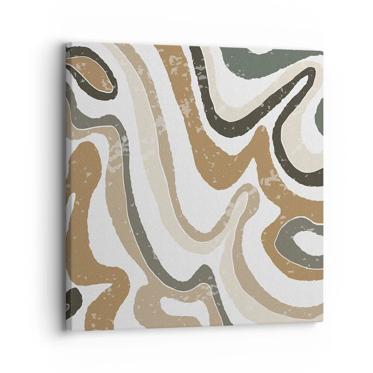 Schilderen op canvas - Meanders van aardekleuren - 30x30 cm