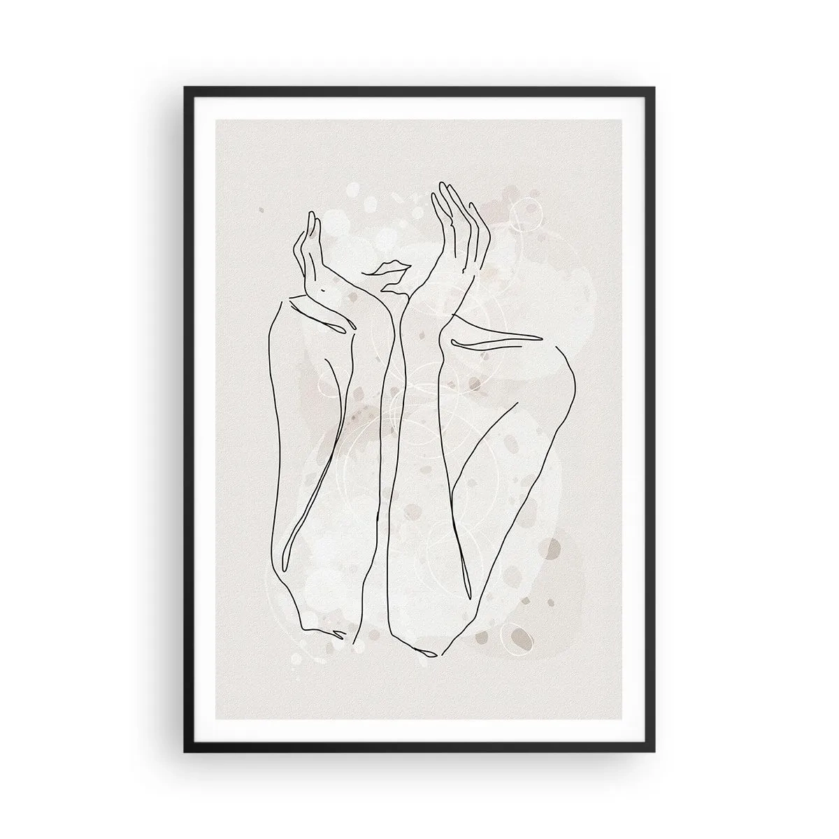 Poster in een zwarte lijst - Een dromerig moment - 70x100 cm