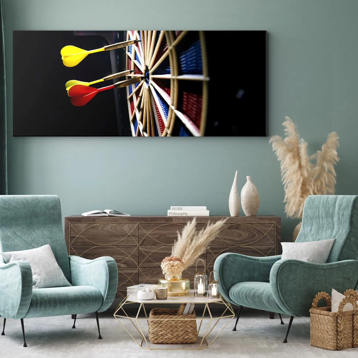 Schilderen op canvas - De spikerop de kop - 100x40 cm