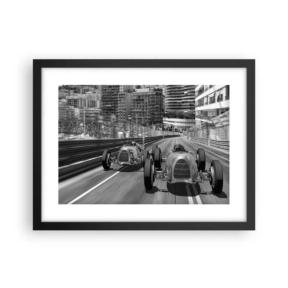 Poster in een zwarte lijst - Lang geleden in Monte Carlo - 40x30 cm