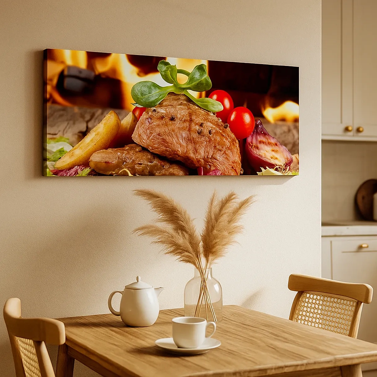 Schilderen op canvas - Opgewekt door hitte - 30x30 cm