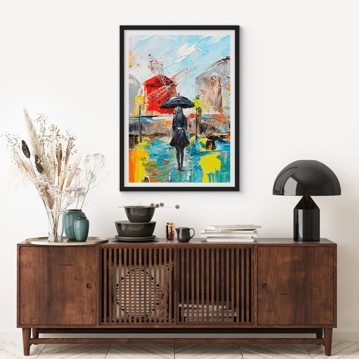 Poster in een zwarte lijst - Parijse legendes - 40x50 cm