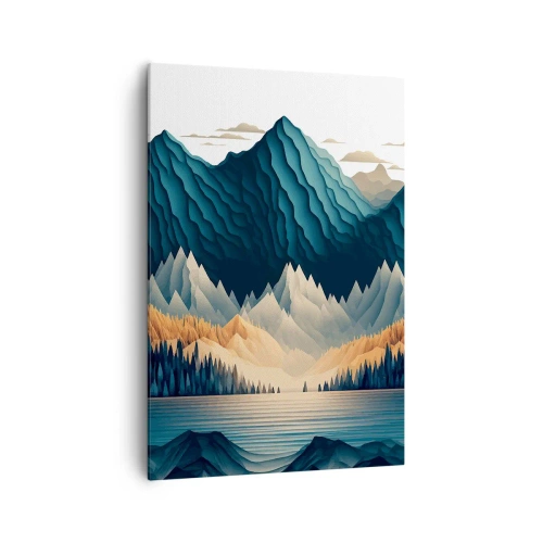 Schilderen op canvas - Perfect berglandschap - 70x100 cm