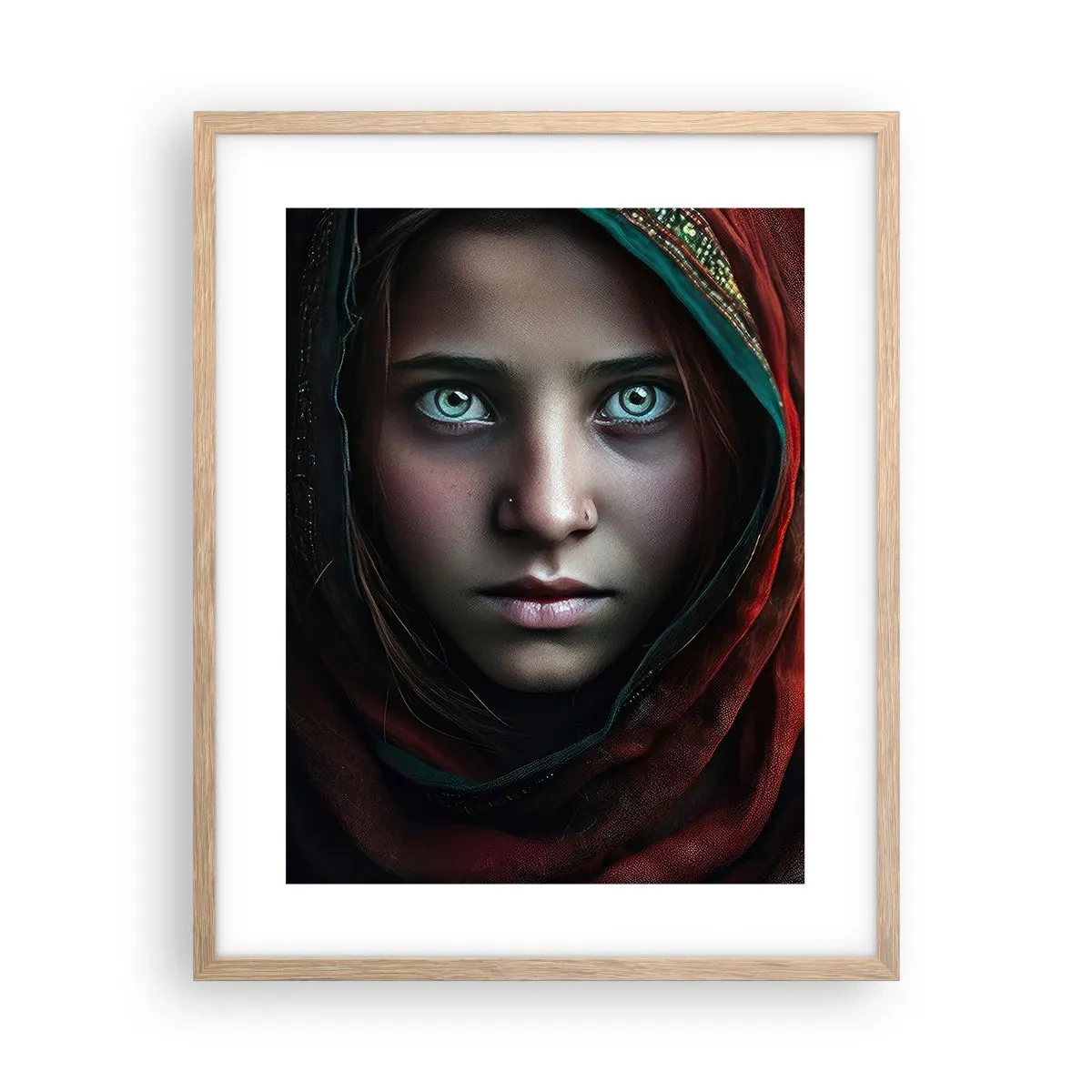 Een poster in een licht eiken lijst - Oosterse prinses - 40x50 cm