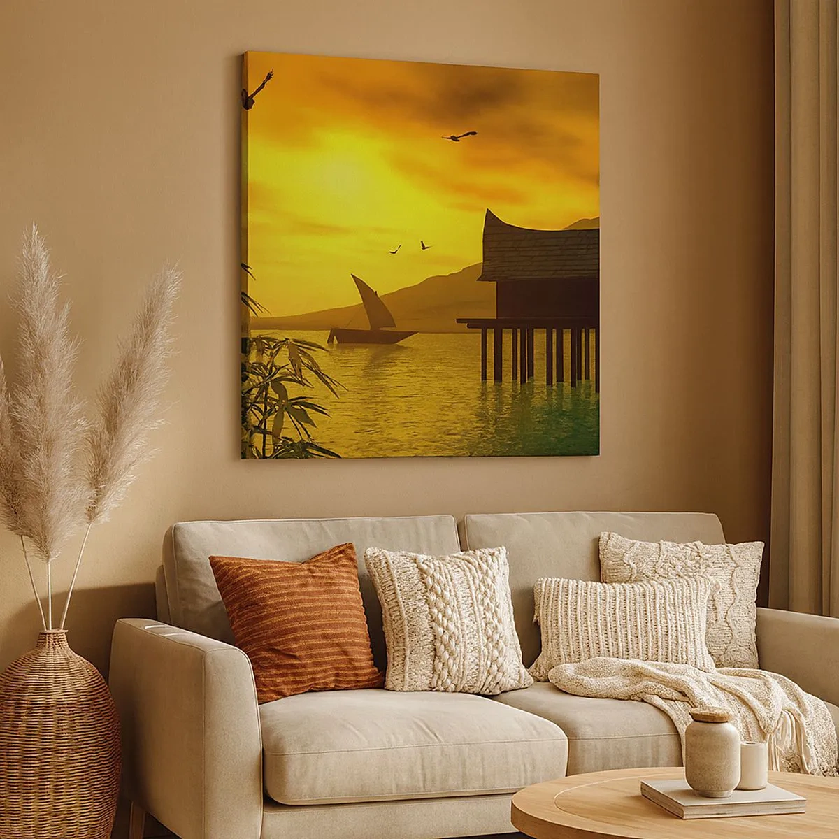 Schilderen op canvas - De verlangde vrede - 30x30 cm