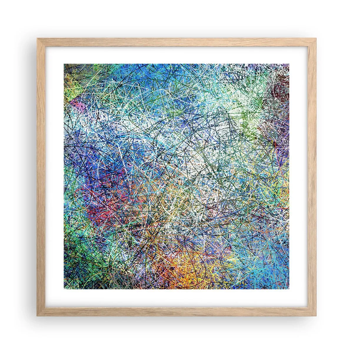 Een poster in een licht eiken lijst - Het is niet zo eenvoudig - 50x50 cm