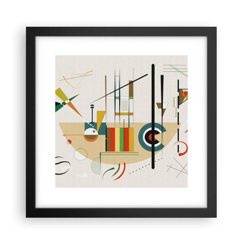Poster in een zwarte lijst - En de wereld lacht - 30x30 cm