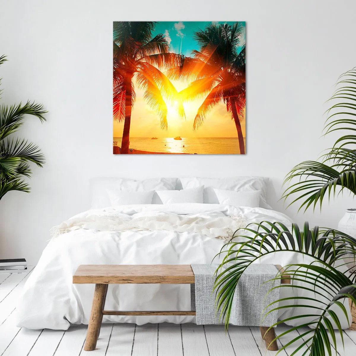 Schilderen op canvas - Exotisch koppel - 60x60 cm