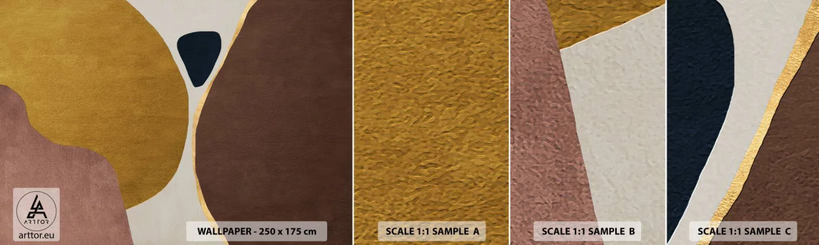 Fotobehang Monster Zelfklevend Deluxe Sticker - Abstractie – een plek in de ruimte - Abstractie, Minimalisme, Vormen - 100x30 cm