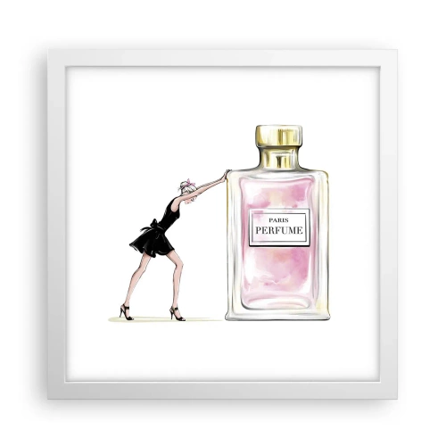 Poster in een witte lijst - De essentie van vrouwelijkheid - 30x30 cm