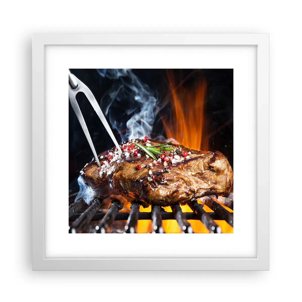 Poster in een witte lijst - Sappig en geurig - 30x30 cm