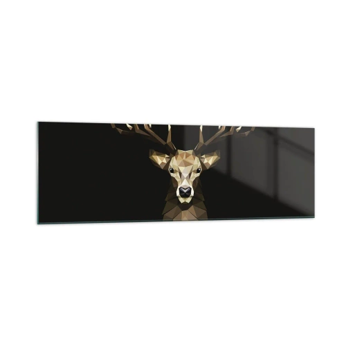 Schilderen op glas - Kubistische herten - 160x50 cm