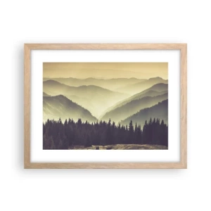Een poster in een licht eiken lijst - Achter de zeven bergen... - 40x30 cm