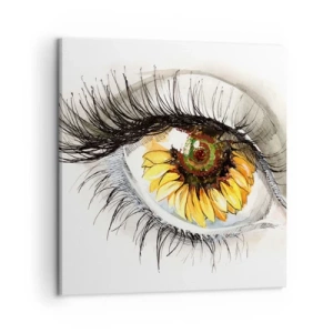 Schilderen op canvas - Een look zo warm als de zomer - 50x50 cm