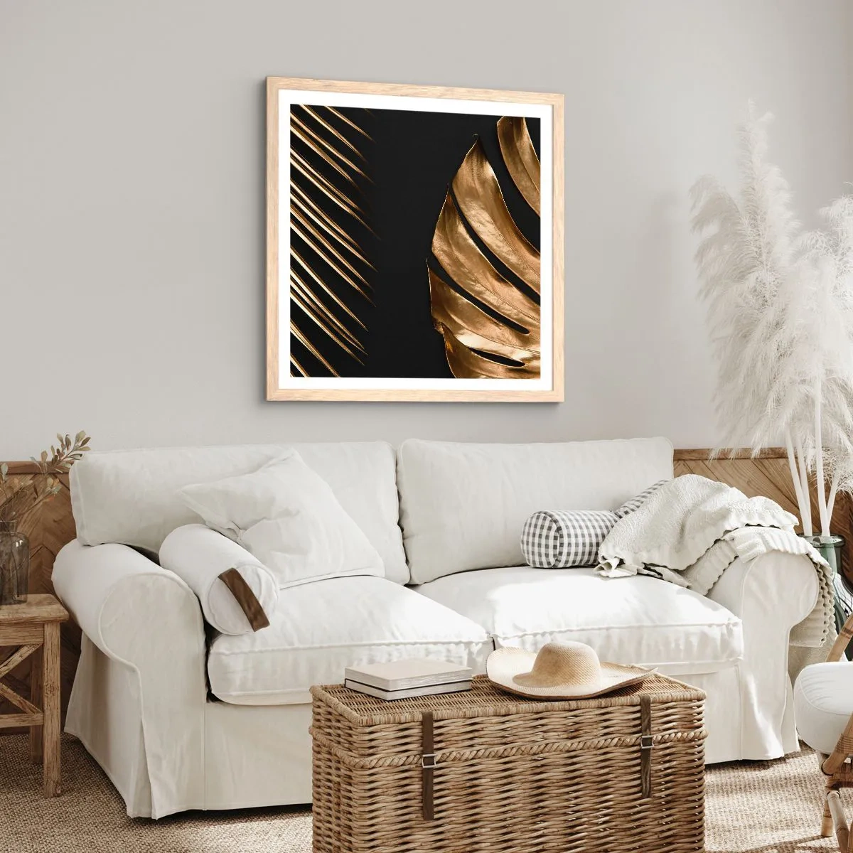 Een poster in een licht eiken lijst - Anders en net zo duur - 60x60 cm