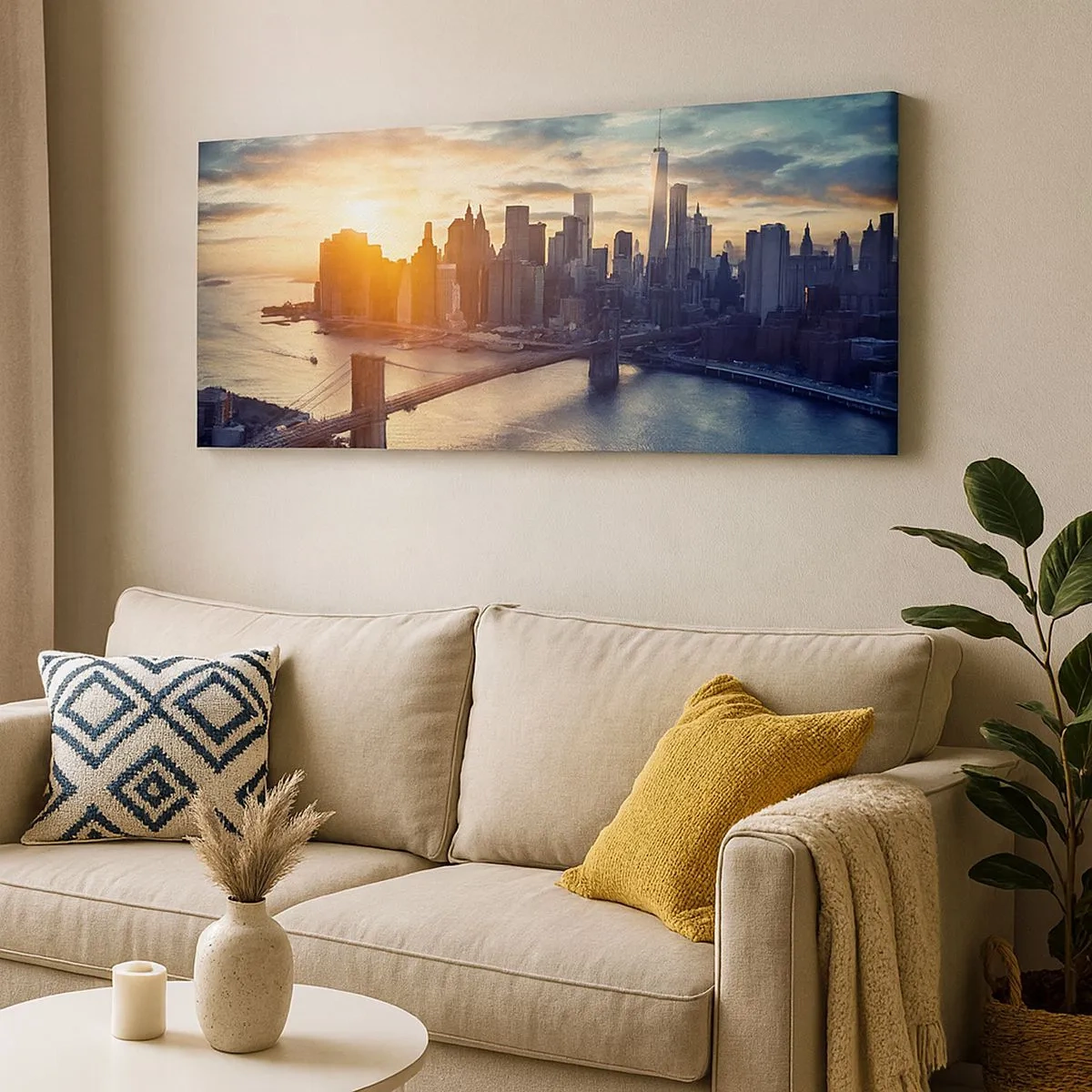 Schilderen op canvas - Westers cultuurmonument - 100x40 cm