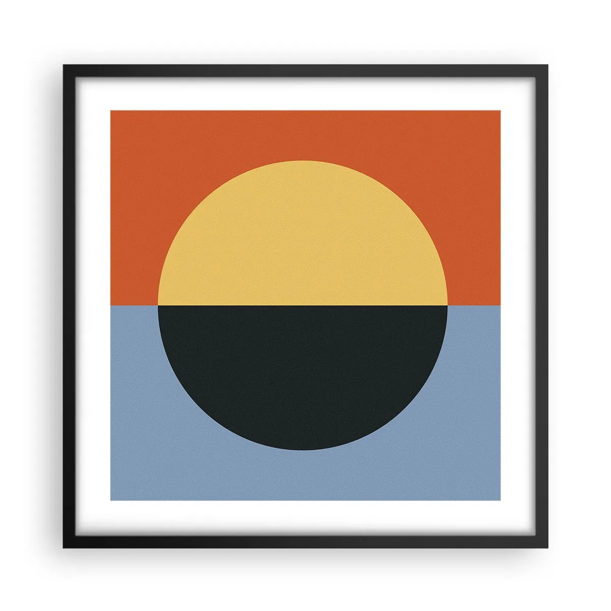 Poster in een zwarte lijst - Een compositie van warmte en koelte - 50x50 cm