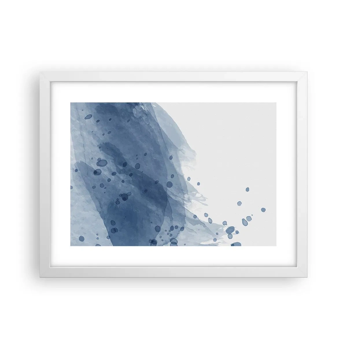 Poster in een witte lijst - Blauwe tule - 40x30 cm