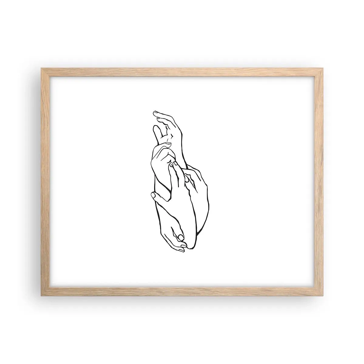 Een poster in een licht eiken lijst - Goede aanraking - 50x40 cm