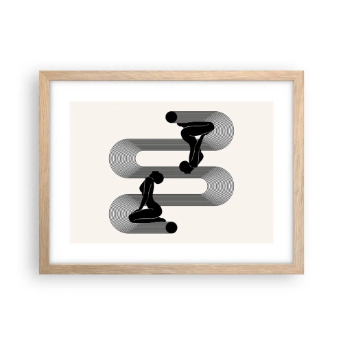 Een poster in een licht eiken lijst - Sensuele symmetrie - 40x30 cm