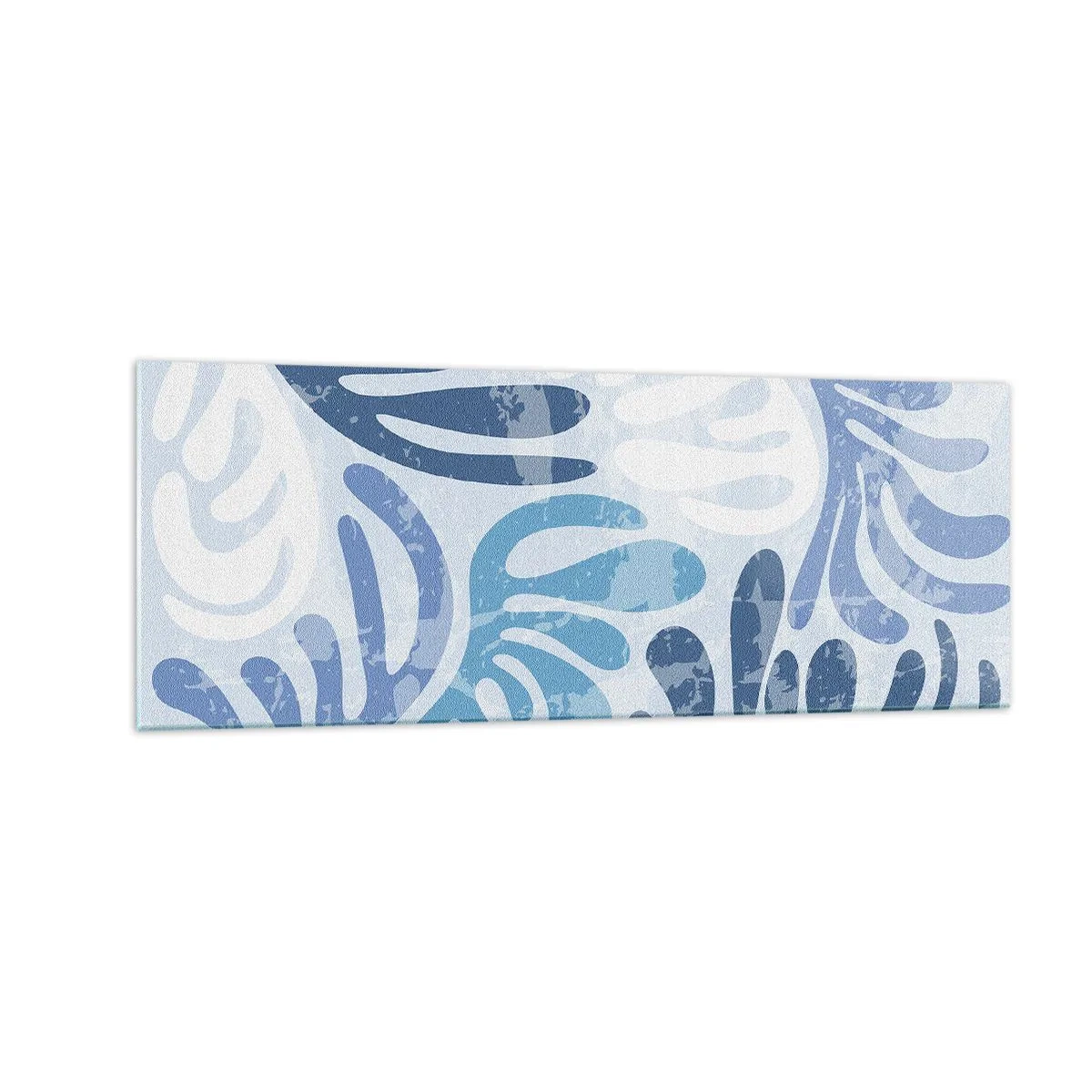 Schilderen op glas - Blauwe varens - 140x50 cm