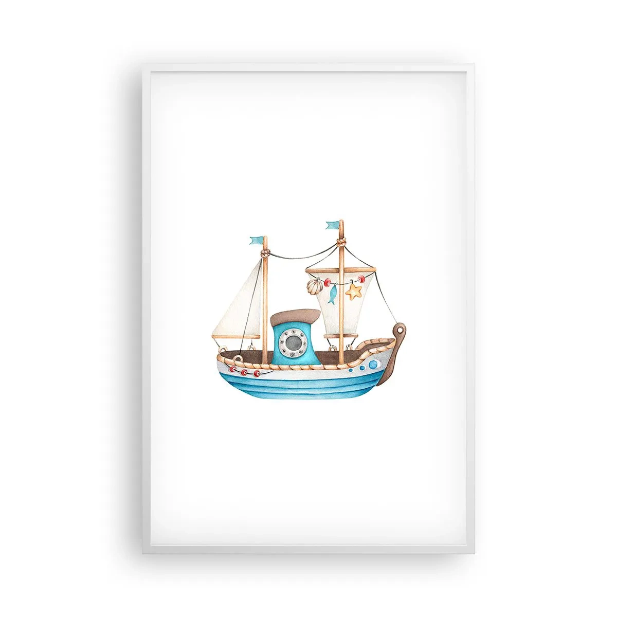 Poster in een witte lijst - Ahoi, avontuur! - 61x91 cm