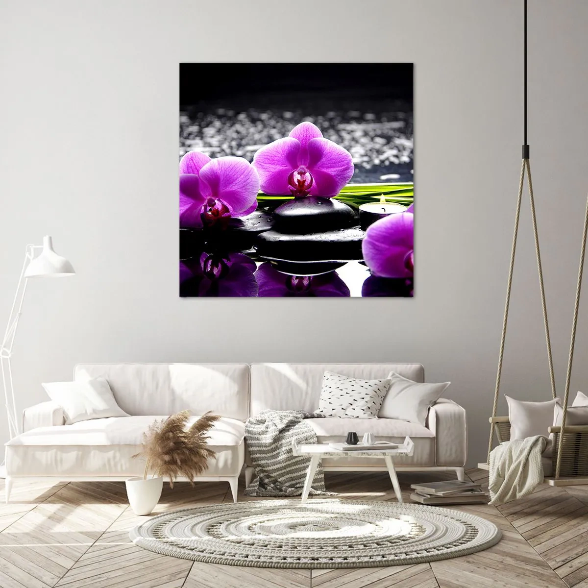 Schilderen op canvas - Verdrinken in rust en stilte  - 40x40 cm