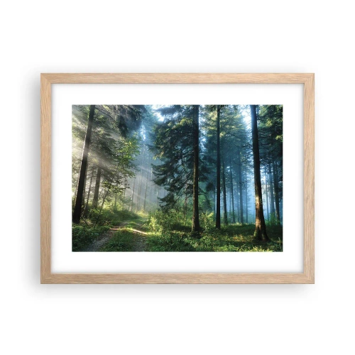 Een poster in een licht eiken lijst - Stralend in de ochtend - 40x30 cm