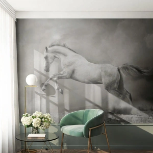 Fotobehang op maat Zelfklevend Deluxe Sticker - Tussen waken en slapen - Dieren, Paard, Natuur