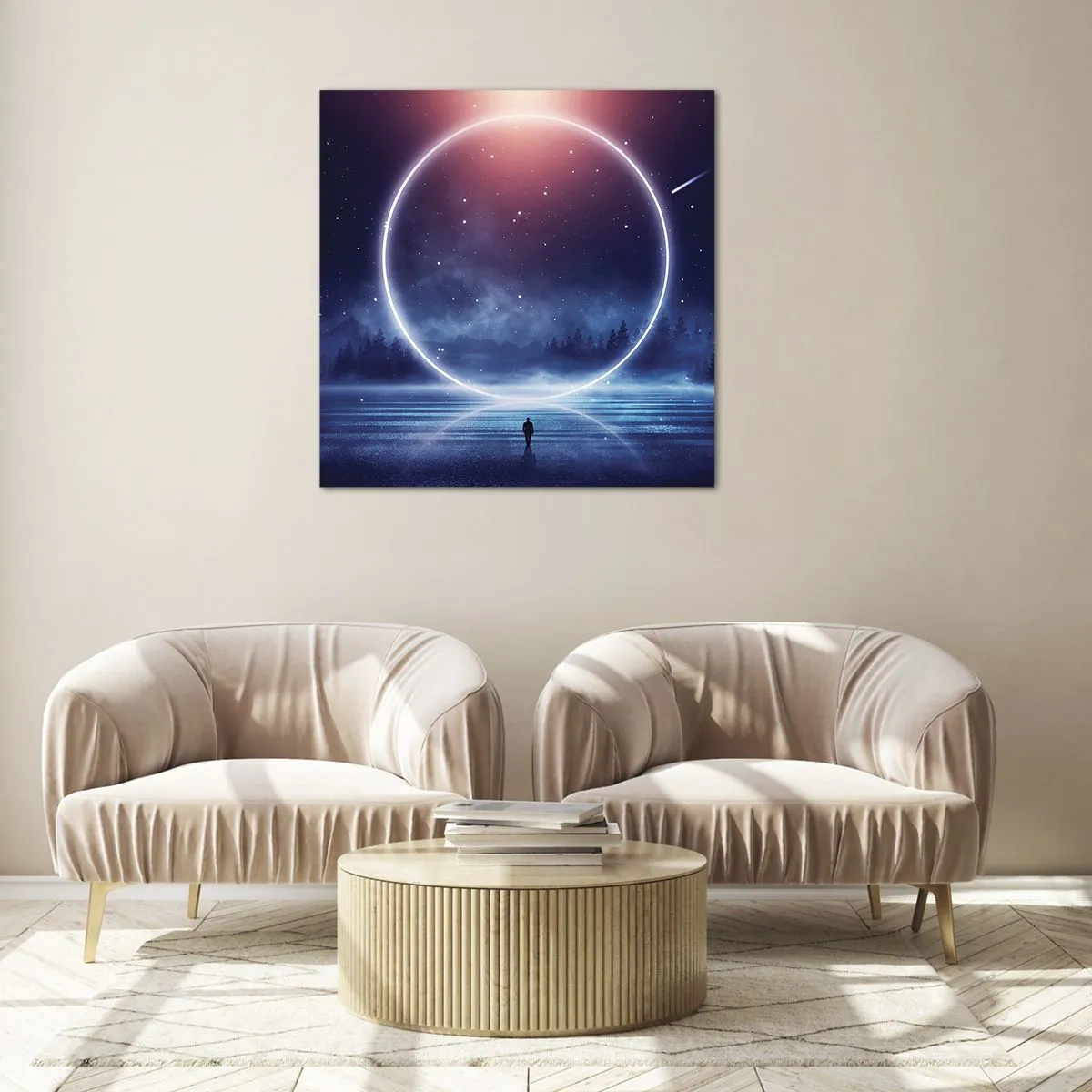 Schilderen op glas - Ze zijn er al... - 30x30 cm