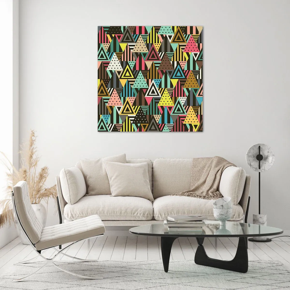 Schilderen op glas - In ritme op drie - 40x40 cm