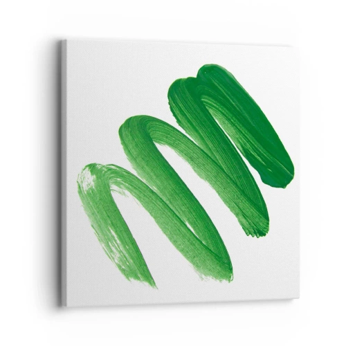 Schilderen op canvas - Groene grap - 30x30 cm
